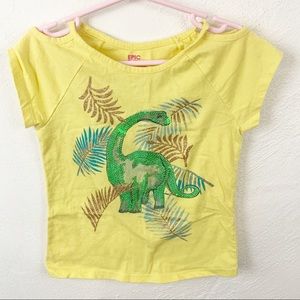 Epic Threads Sequin Dinosaur Cold Shoulder Tshirt
